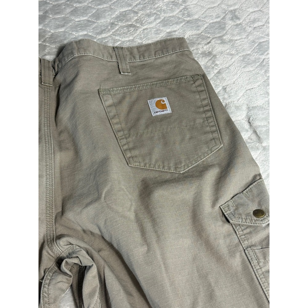 Carhartt Mens B357 DES Relaxed Fit Ripstop Cargo Work Shorts Desert Tan 42 - Picture 7 of 9